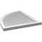 Ekena Millwork Quarter Round Top Left Surface Mount PVC Gable Vent w/ 2"W x 2"P Brickmould Sill Frame, 28"W x 36"H GVPQL28X3603SN - alternate 4